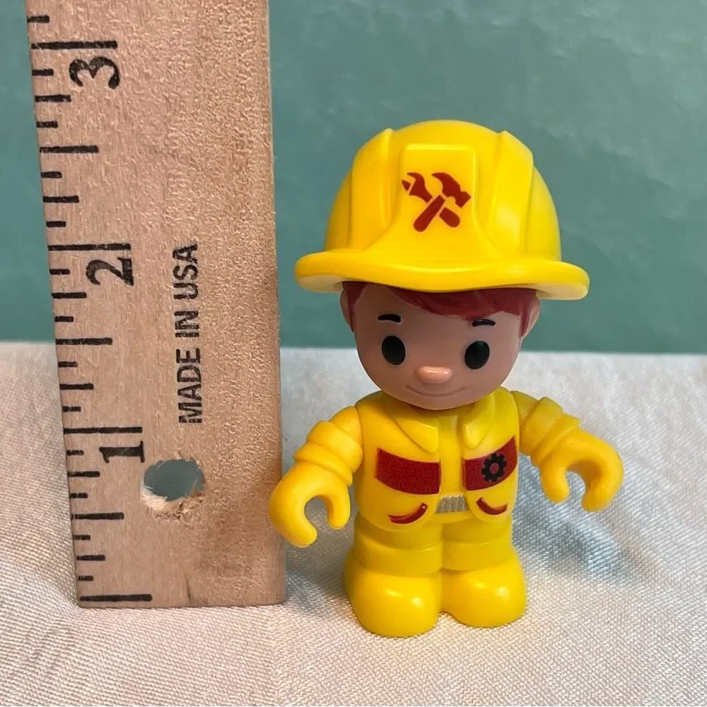Construction Worker Engineer Little People Toy Action Figure Pretend Play